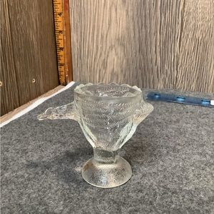 Vintage glass egg cup or toothpick holder